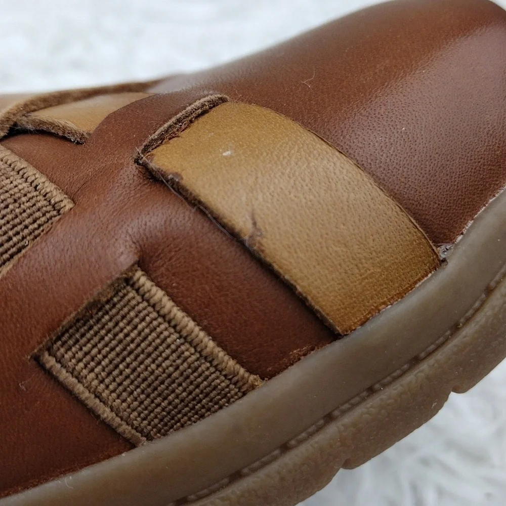 Collection by Clarks Ultimate Comfort Brown Leather Round Toe Wedge Heel Shoe